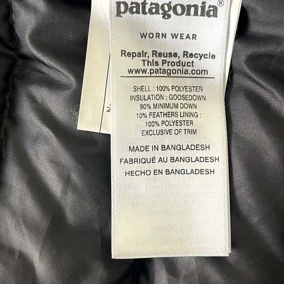 PATAGONIA DOWN SWEATER HOODIE BLACK WOMEN'S JACKET‎ SIZE XS - Picture 12 of 12